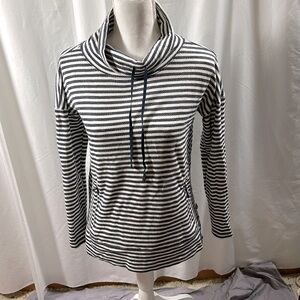 Talbots Striped Cowl Neck Boat Top Size SP